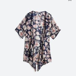 EMORY PARK-Landy Crochet Trim Open Front Woven. Size small